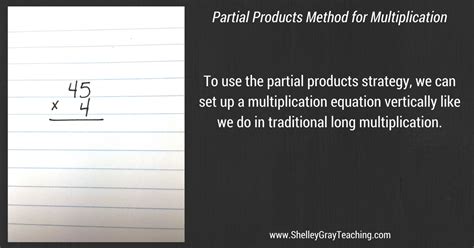 Using the Partial Products Method for Multi.